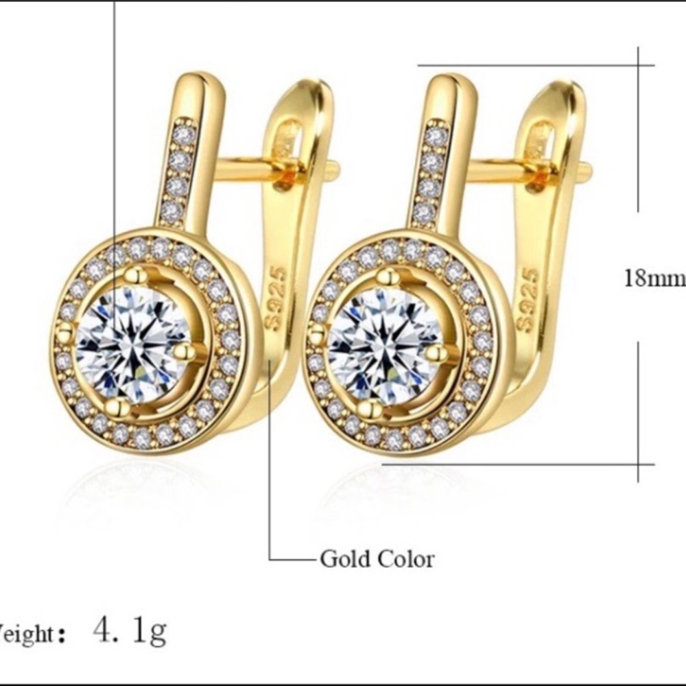 NWT GORGEOUS 18k gold platedEarrings - Picture 3 of 7